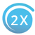 2X