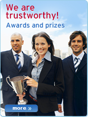 We are trustworthy! Awards and prizes