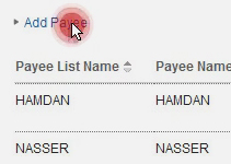 Adding a new payee