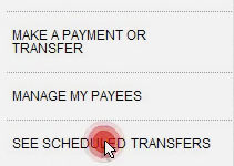 Setting up a scheduled transaction