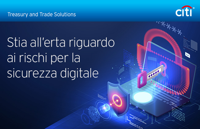 Citi&reg; Treasury and Trade Solutions | Stia all&rsquo;erta riguardo ai rischi per la sicurezza digitale