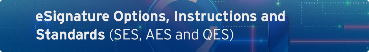eSignature Guide and Instructions (SES, AES and QES)