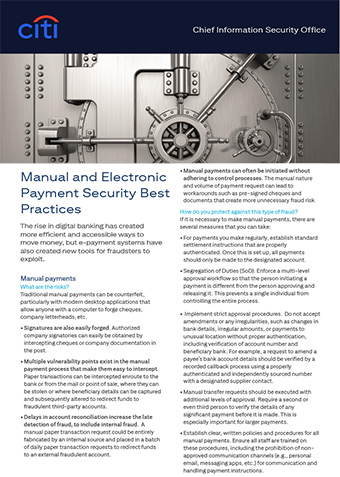 Manual and Electronic Payment Security Best Practices