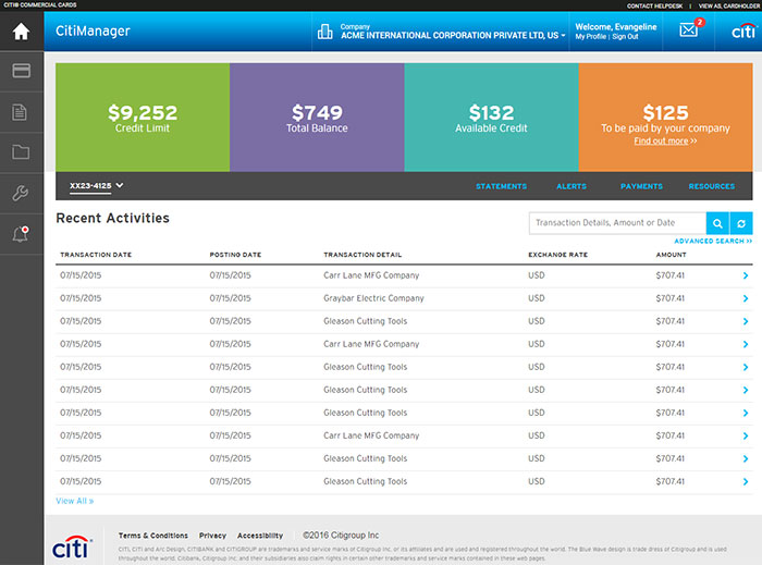 Administrative Online Tools Citi Commercial Cards Treasury And Trade Solutions