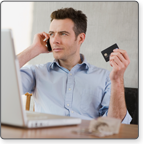 Man using computer